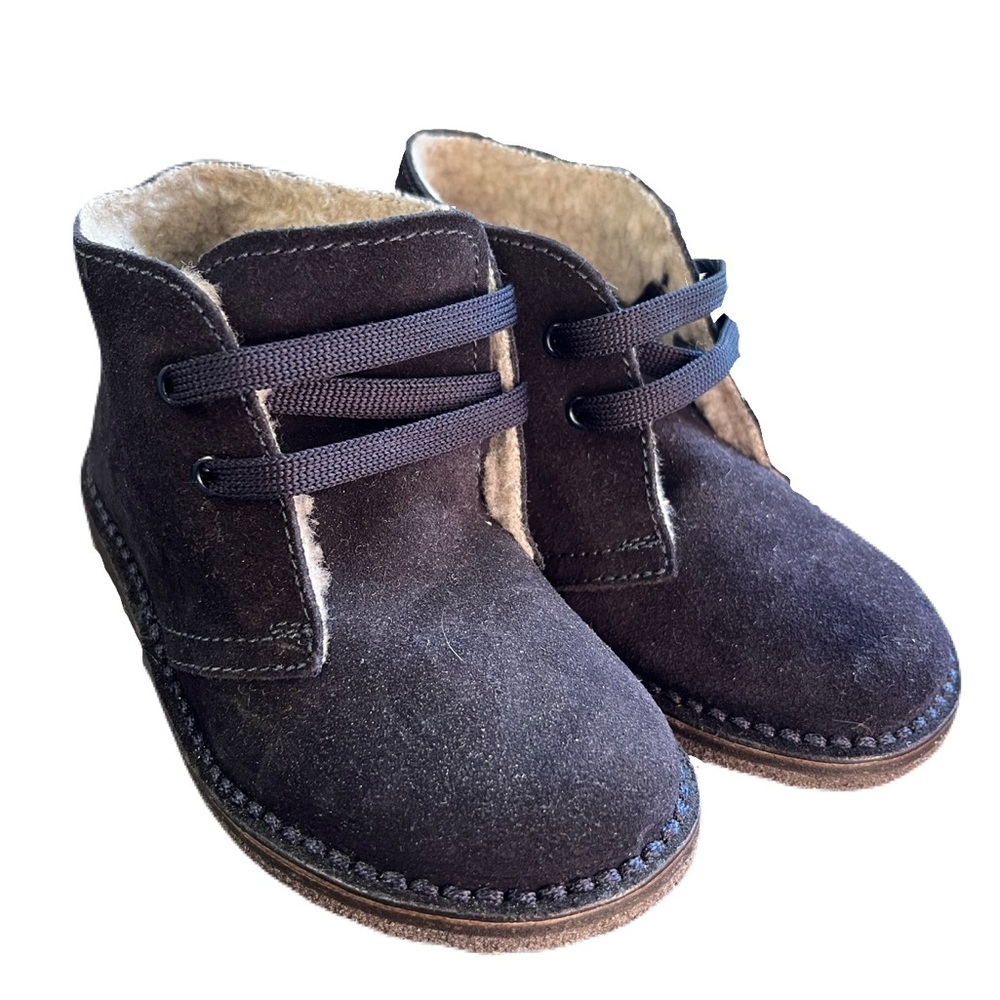 Navy Suede Ankle Boots